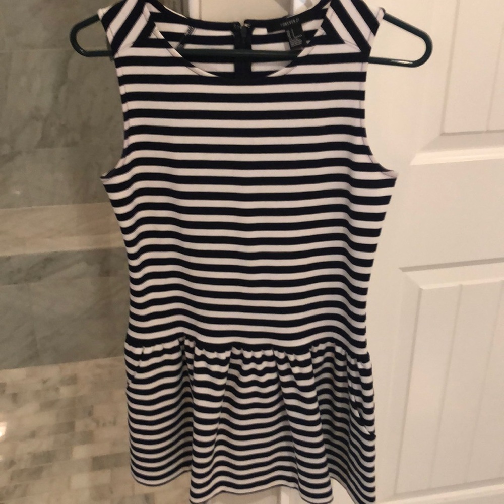 Navy striped dress